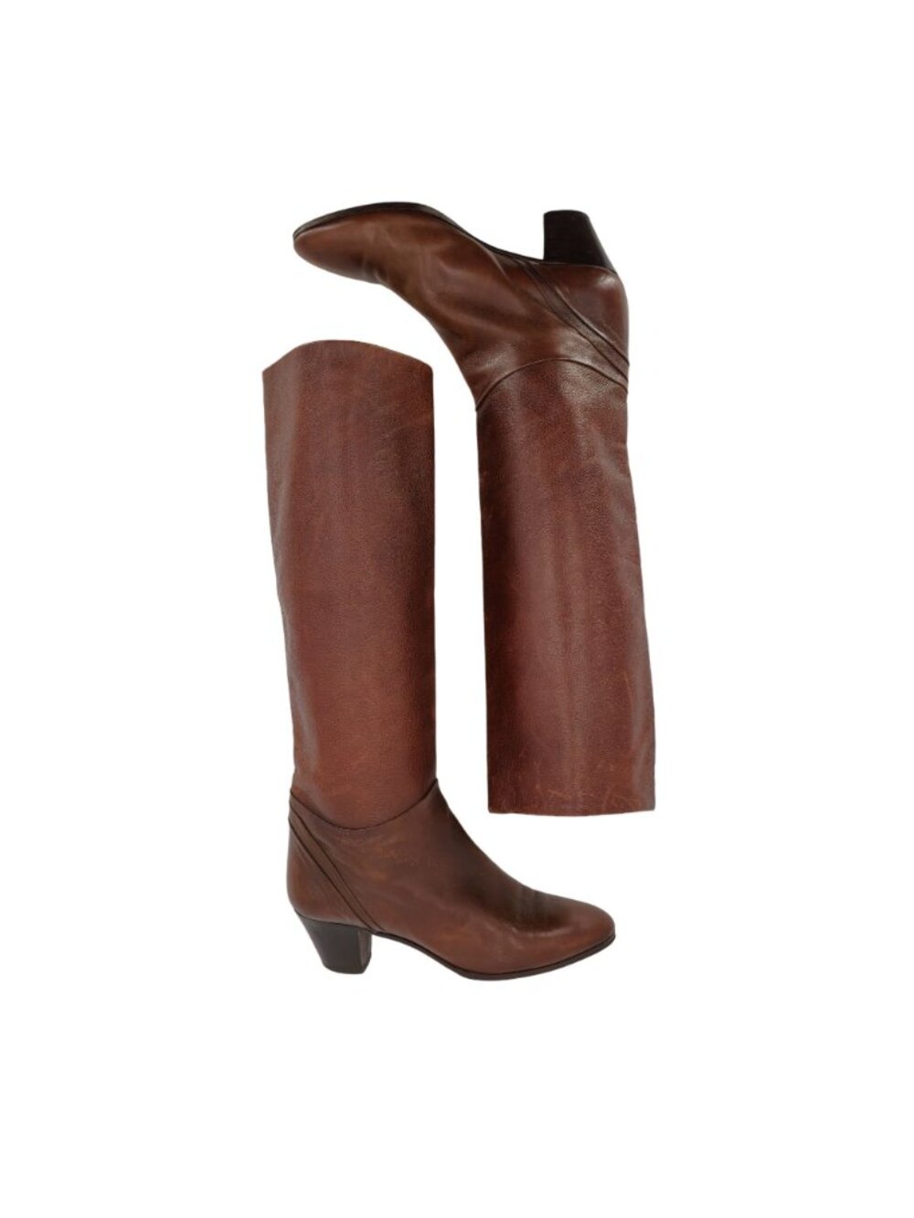 Vintage Italian Calfskin Bally Womens Size 7.5M Brown Soft Leather Luxury Boots - Picture 3 of 16